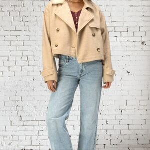 RSQ Cropped Trench Coat ~ NWT